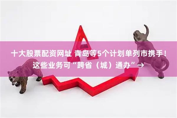 十大股票配资网址 青岛等5个计划单列市携手！这些业务可“跨省（城）通办”→